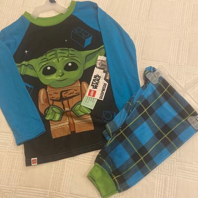 Disney Pajamas | Mandalorian Grogu “Baby Today” Lego Star Wars 2 Piece Pajama Set Nwt Size 4/5 | Color: Red | Size: 4tg