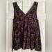 American Eagle Outfitters Tops | American Eagle Size Xs Dressy Tank. Floral Black Print | Color: Black/Purple | Size: Xs