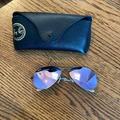 Ray-Ban Accessories | Authentic Ray Ban Large Aviators | Color: Gold/Purple | Size: Os