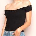 Brandy Melville Tops | Brandy Melville Off The Shoulder Top | Color: Black | Size: S