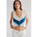 Free People Tops | Free People We The Free Fuego Tank Crop Top Ribbed Color Block | Color: Tan | Size: S