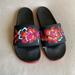 Adidas Shoes | Adidas Colorful Floral Embroiderer Slides Black Size 11 Nwt | Color: Black | Size: 11