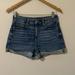 American Eagle Outfitters Shorts | American Eagle High Rise Mom Short Cutoff Stretch Denim Cuffed 2022-4 | Color: Blue | Size: 4