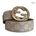 Gucci Accessories | Authentic Gucci Cream Guccissima Leather Gold Interlocking G Buckle Belt 85/34 | Color: Cream | Size: 85/34