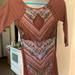 Free People Dresses | Free People Brown Cut Out Chevron Crochet Mini Dress Rare Vtg | Color: Brown | Size: Xs