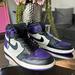 Nike Shoes | Jordan 1 Retro High Court Purple Men’s Sneakers Nike | Color: Purple/White | Size: 9.5