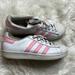 Adidas Shoes | Adidas Superstar J Shoes Women Size 6.5 White Light Pink Stripes | Color: Pink/White | Size: 6.5