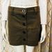 Burberry Skirts | Burberry London Olive Green Button Front Skirt | Color: Green | Size: 2