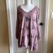 Free People Dresses | Free People - Embroidered Tunic Dress - Size Large | Color: Gray/Purple | Size: L