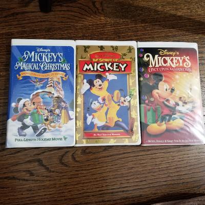 Disney Other | 3 Vintage Disney Vhs Movies The Spirit Of Mickey Mickey's Once Upon Christmas + | Color: Orange/Yellow | Size: Os