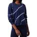 Athleta Tops | Athleta Sundown Sweatshirt Ii Organic Cotton Women’s Xxs Blue White Tie Dye | Color: Blue/White | Size: 2xs