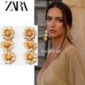 Zara Jewelry | Blogger's Fave! Zara Daisy Earrings Nwt | Color: Gold | Size: Os