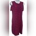 Michael Kors Dresses | Dress Cold Shoulder Michael Kors S | Color: Blue/Pink | Size: S