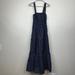 J. Crew Dresses | J Crew Tiered Midi Dress With Convertible Straps In Dot Size Small | Color: Blue/White | Size: S