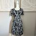 Lularoe Dresses | Lularoe Amelia Black And Gray Abstract Dress Size S | Color: Black/Gray | Size: S