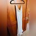 Zara Dresses | Lucy Paris Womens White Satin Maxi Slip On Dress Size M | Color: White | Size: M