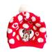 Disney Accessories | Disney Minnie Mouse Youth Girl Beanie Beret Hat Red Hearts Pom | Color: Red/White | Size: Os