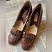 Michael Kors Shoes | 3/$15 Michael Kors Brown Fringe Top Chunky Heels | Color: Brown/Gold | Size: 8.5