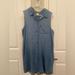 J. Crew Dresses | J Crew Chambray Button Front Sleeveless Shirt Dress Size M | Color: Blue | Size: M