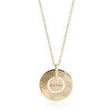 Gucci Jewelry | Gucci Icon Rotating Disc Circle Pendant In 18k Yellow Gold | Color: Gold/Yellow | Size: 16