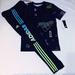 Adidas Matching Sets | Adidas Boys Youth 2pc Warmer & Tee Set - Medium | Color: Black/Blue | Size: Mb