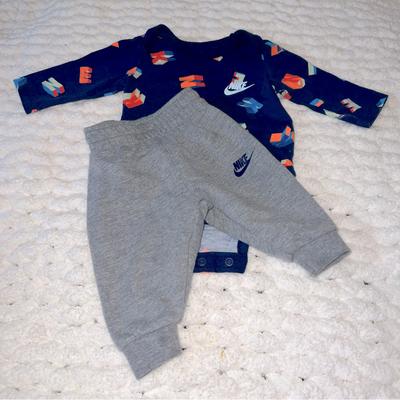 Nike Matching Sets | Baby Boy Newborn Nike Outfit | Color: Blue/Gray | Size: Newborn