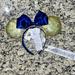 Disney Accessories | Adults Minnie Ears With Sequins Ears | Navy Blue Bow | Color: Blue/Gold | Size: Os