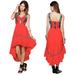 Free People Dresses | Free People | Bossa Nova Eyelet Hi-Low Flowy Red Orange Maxi Dress 4 | Color: Orange/Red | Size: 4