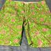 Lilly Pulitzer Shorts | Lilly Pulitzer Chipper Shorts! Size 10! Classic Pink And Green!! | Color: Green/Pink | Size: 10