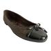 Michael Kors Shoes | Michael Michael Kors Flats Size 10m Brown Monogrammed Cap-Toe Bow Front Ballet | Color: Brown | Size: 10