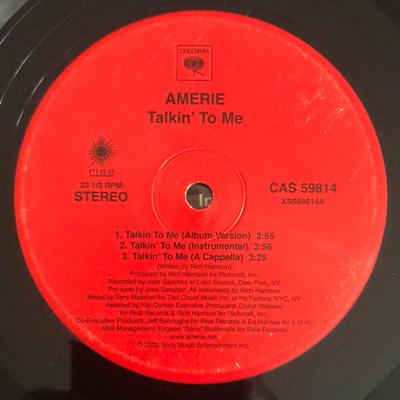Columbia Art | ***Free*** Amerie Talkin' To Me Vinyl Lp 2002 | Color: Black/Red | Size: 12" 33 1/3 Rpm