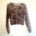 Urban Outfitters Tops | Beautiful Back Sheer Floral Top Size Large From Urban Outfitters. | Color: Black | Size: L