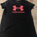 Under Armour Shirts & Tops | An Under Armor Shirt With A Pink Under Armor Sign On The Front. | Color: Black/Pink | Size: 12g