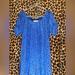 Jessica Simpson Dresses | Blue Leopard Print Babydoll Like Dress. Jessica Simpson. Size 10 | Color: Blue | Size: 10