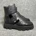 Free People Shoes | Free People Hydra Huarache Boots Womens Size 39 / Us 9 Black Lug Zip Up New | Color: Black | Size: 9