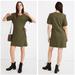 Madewell Dresses | Madewell Dress Extra Small Olive Green Mini Crosshatch Puff Sleeve Faux Wrap Xs | Color: Green | Size: Xs