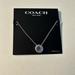 Coach Jewelry | Coach Open Circle Stone Necklace | Color: Silver | Size: Os