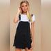 Free People Dresses | Free People Denim Overall Dress Size 4 | Color: Black | Size: 4