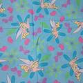 Disney Office | 90s Vtg 13yd Tinkerbell Fabric Cotton | Color: Blue/Green | Size: Os