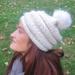 Free People Accessories | Free People Cream Highline Beanie Pom Beanie | Color: Cream | Size: Os