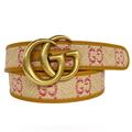 Gucci Accessories | Gucci New Gg Logo Pink Raffia And Leather Large Gg Buckle Belt/ Sz. 90/36 | Color: Gold/Pink | Size: Size : 90/36