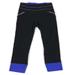 Athleta Pants & Jumpsuits | Athleta Vibe Relay Crop Leggings Women's Small Pocket Stretch Activewear Fitness | Color: Black/Blue | Size: S