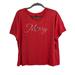 Disney Tops | Disney Parks Embroidered Mickey Mouse Merry Tshirt | Color: Red/White | Size: Various