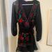 Anthropologie Dresses | Anthropologie Not So Serious Black Wrap Dress Size Small Worn Once | Color: Black/Red | Size: S