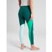 Athleta Pants & Jumpsuits | Athleta. Elation Asym 7/8th Legging. Tight. Green. Colorblock. Women’s Small. | Color: Black/Green | Size: S