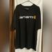 Carhartt Shirts | Carhartt: Black 100% Cotton Men’s Size Large Tee Shirt. In Excellent Condition. | Color: Black/White | Size: L