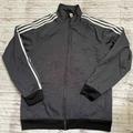 Adidas Jackets & Coats | Adidas Mens Jacket Size Medium M Gray Track Jacket Full Zip 3 Stripe Fully Lined | Color: Black | Size: M