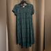 Lularoe Dresses | Lularoe Short Sleeve Midi Dress Short In Front Longer In Back | Color: Gold/Green | Size: S