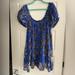 Free People Dresses | Floral Chiffon Free People Mini Dress | Color: Blue | Size: L