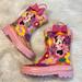 Disney Shoes | Disney Minnie Mouse Floral Rain Boots Pink Bow Kids Size 11 | Color: Pink/Yellow | Size: 11g